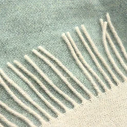 Plaids|Plaids></noscript>Camif BIEDERLACK Plaid laine et cachemire Clarence - - 130 x 170 cm Céladon/Crème