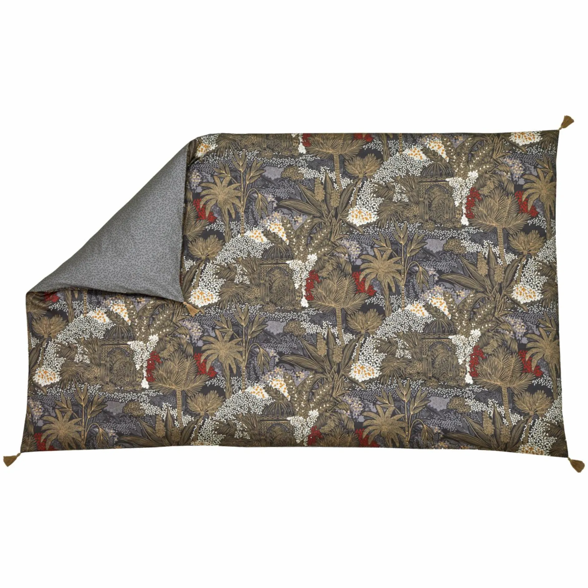 Couvre-Lits>Camif BLANC DES VOSGES Courtepointe satin de coton Jardins de Babylone