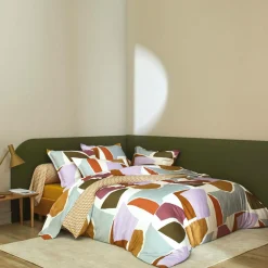 Draps Housse>Camif BLANC DES VOSGES Drap housse satin Arty - - 160 x 200 cm Ambre