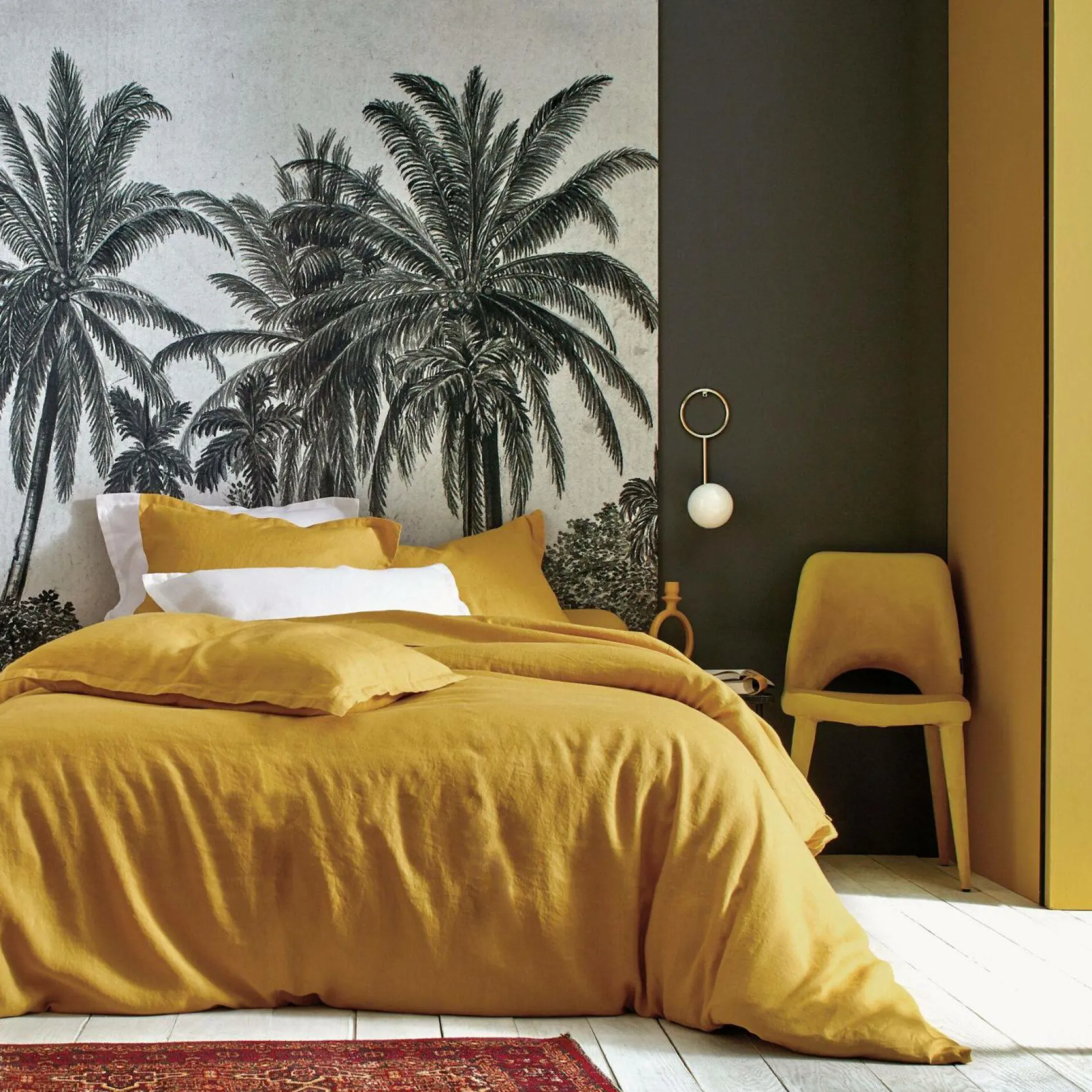 Draps Housse>Camif BLANC DES VOSGES Drap housse 100% lin lavé, Louxor - - 80 x 200 cm Curry