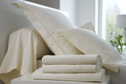 Draps Housse>Camif BLANC DES VOSGES Drap housse Satin - Naturel - 140 x 190 cm