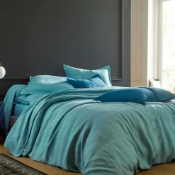 Draps Housse>Camif BLANC DES VOSGES Drap housse 100% lin lavé, Louxor - - 80 x 200 cm Céladon