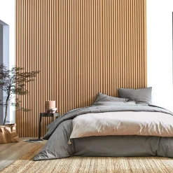 Draps Housse></noscript>Camif BLANC DES VOSGES Drap housse coton bio et recyclé Ressources - - 140 x 200 cm Anthracite