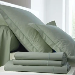 Draps Housse>Camif BLANC DES VOSGES Drap housse Percale Easy - - 140 x 190 cm Sauge