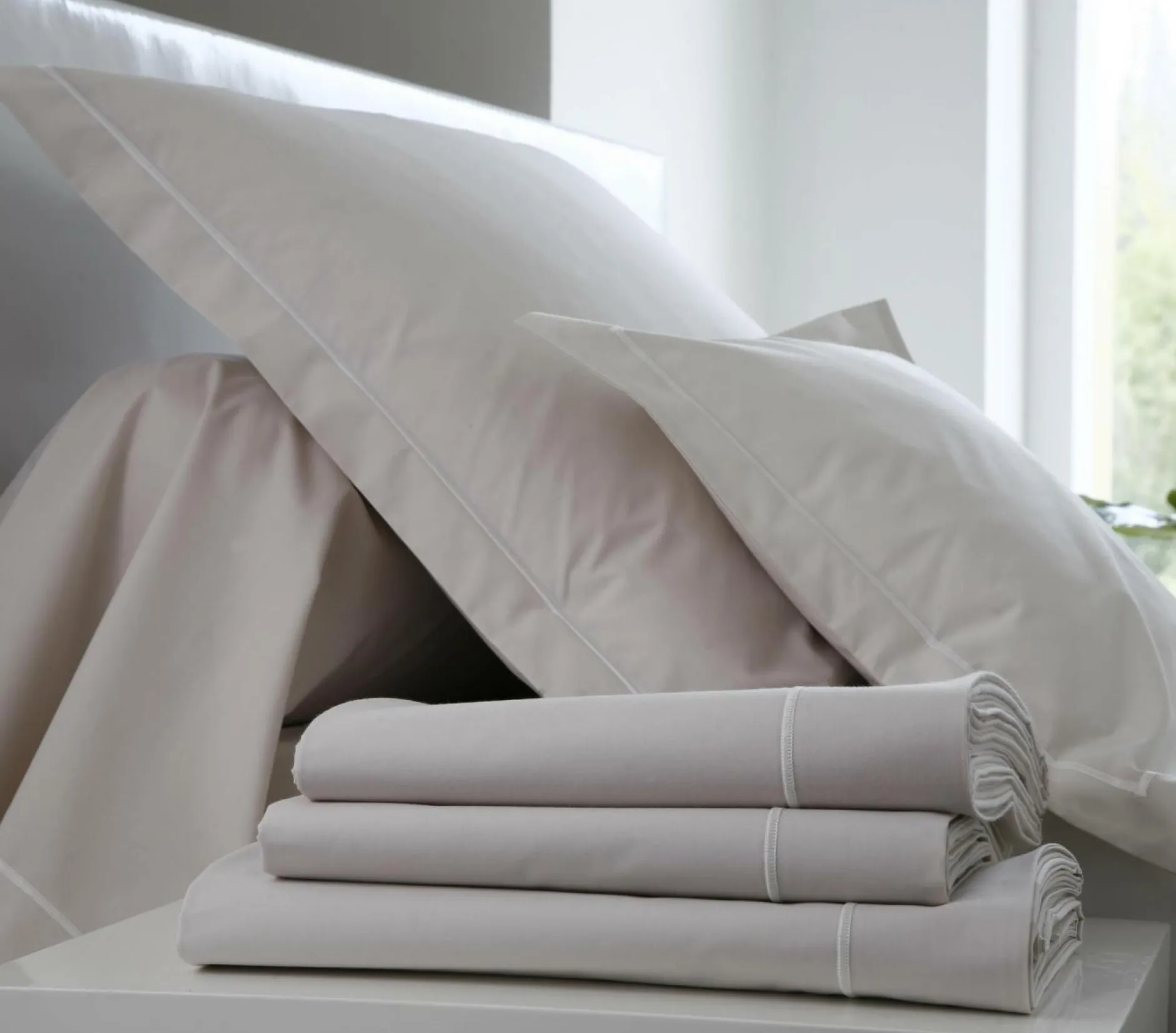 Draps Housse>Camif BLANC DES VOSGES Drap housse Percale Easy - - 140 x 190 cm Lin