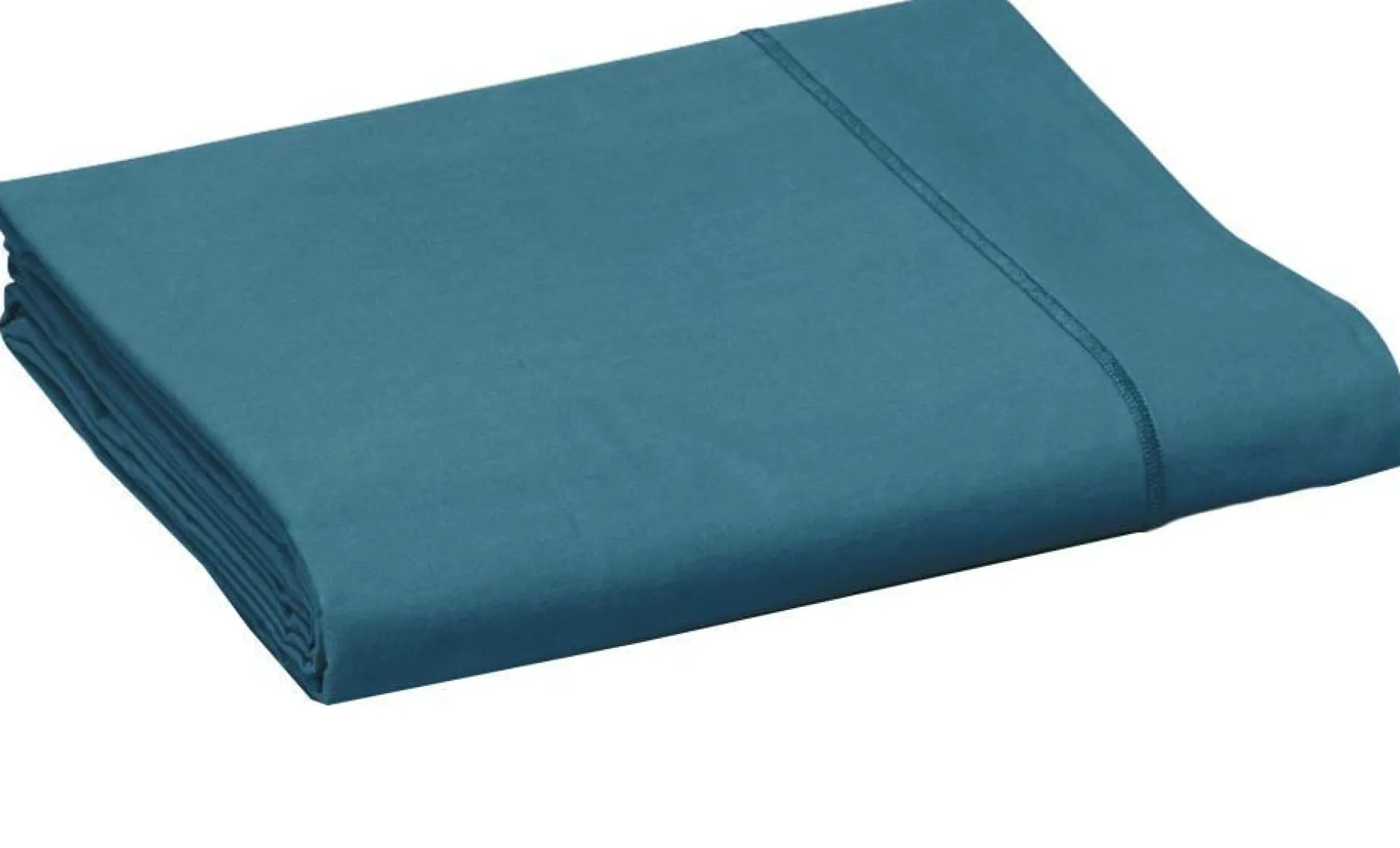 Draps>Camif BLANC DES VOSGES Drap Percale Easy - - 180 x 290 cm Bleu Paon