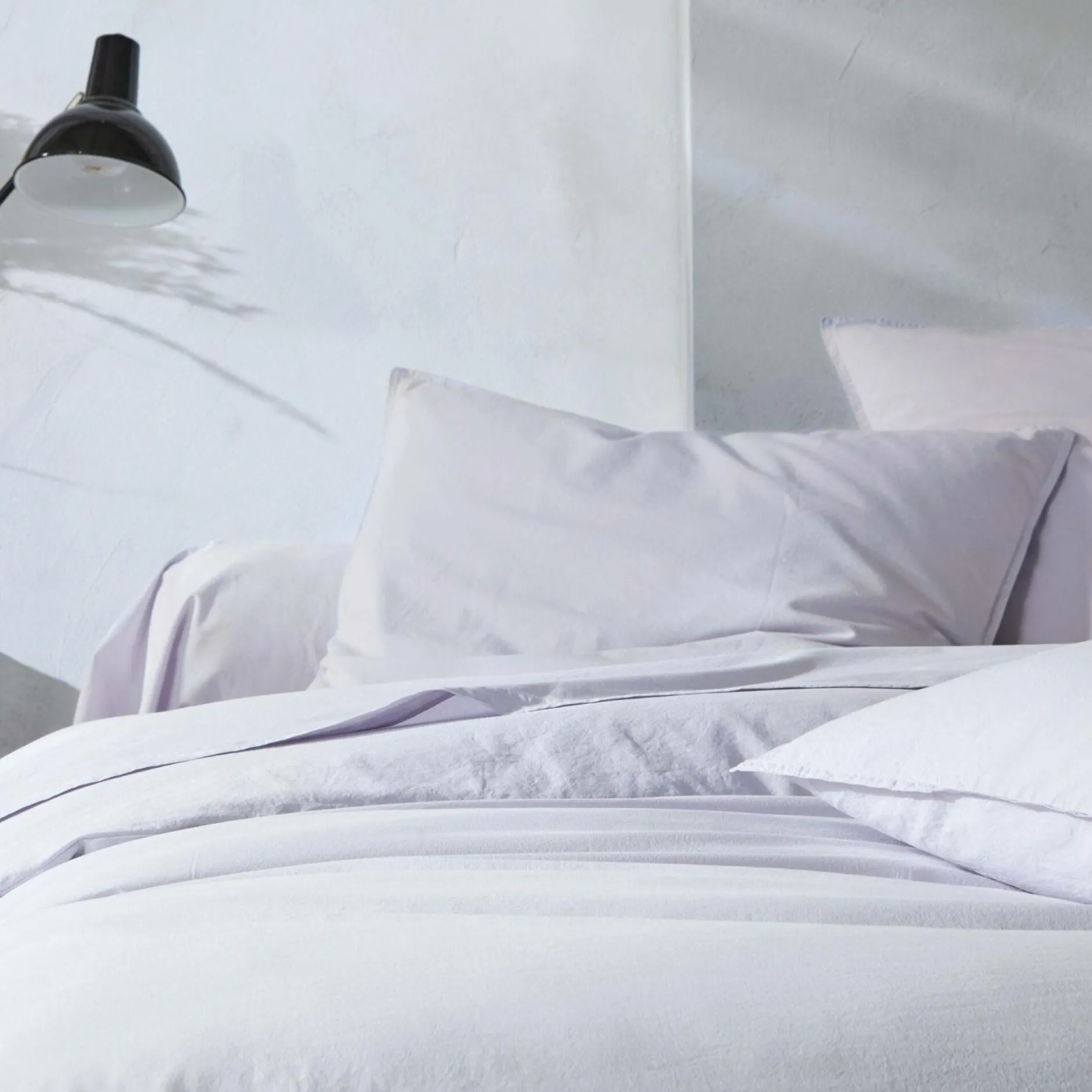 Draps>Camif BLANC DES VOSGES Drap percale lavée Bohème - - 240 x 300 cm Perle