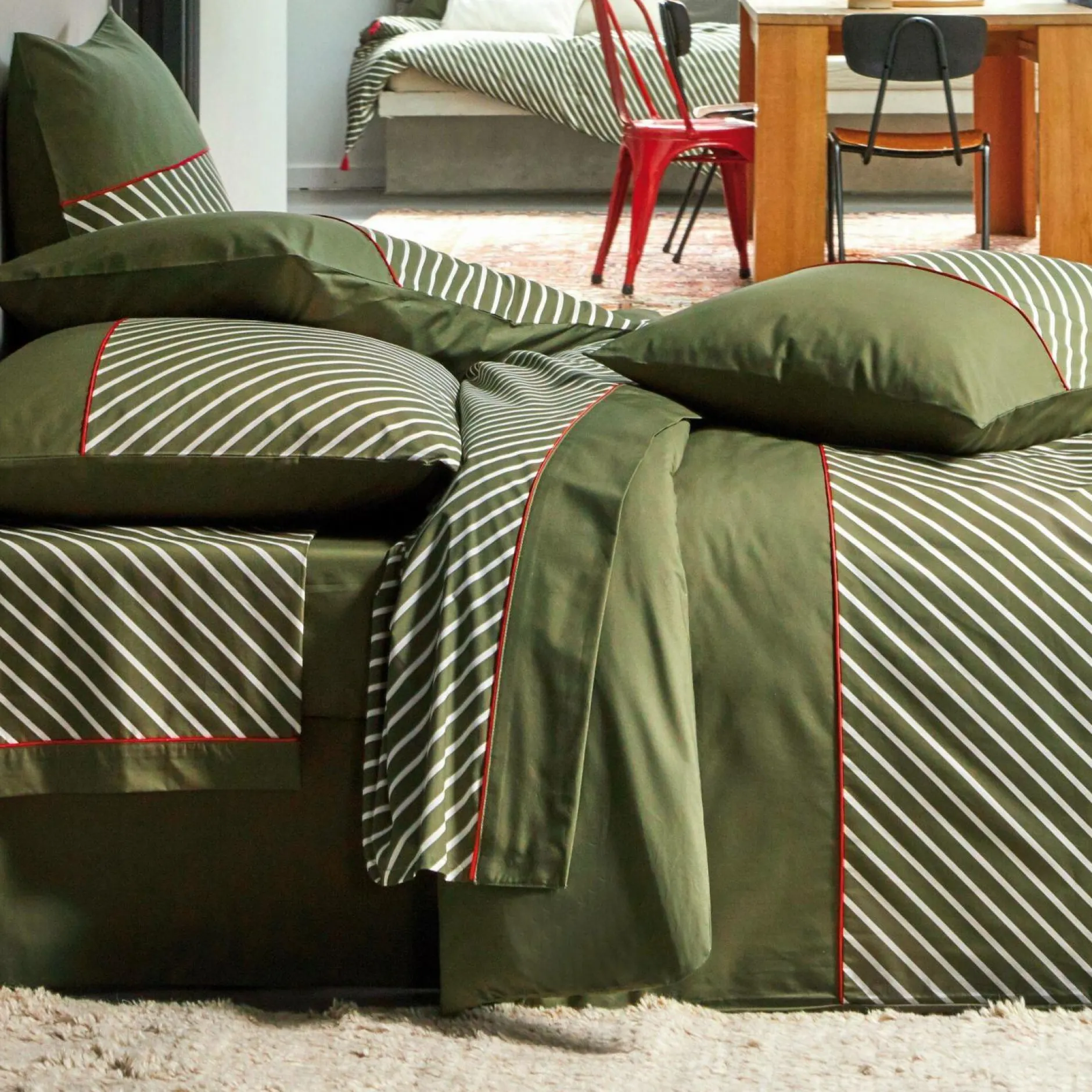 Draps>Camif BLANC DES VOSGES Drap plat Iconic - - 240 x 300 cm Mousse