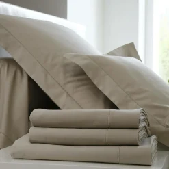 Housses De Couette>Camif BLANC DES VOSGES Housse de couette Percale Easy - - 300 x 240 cm Chanvre
