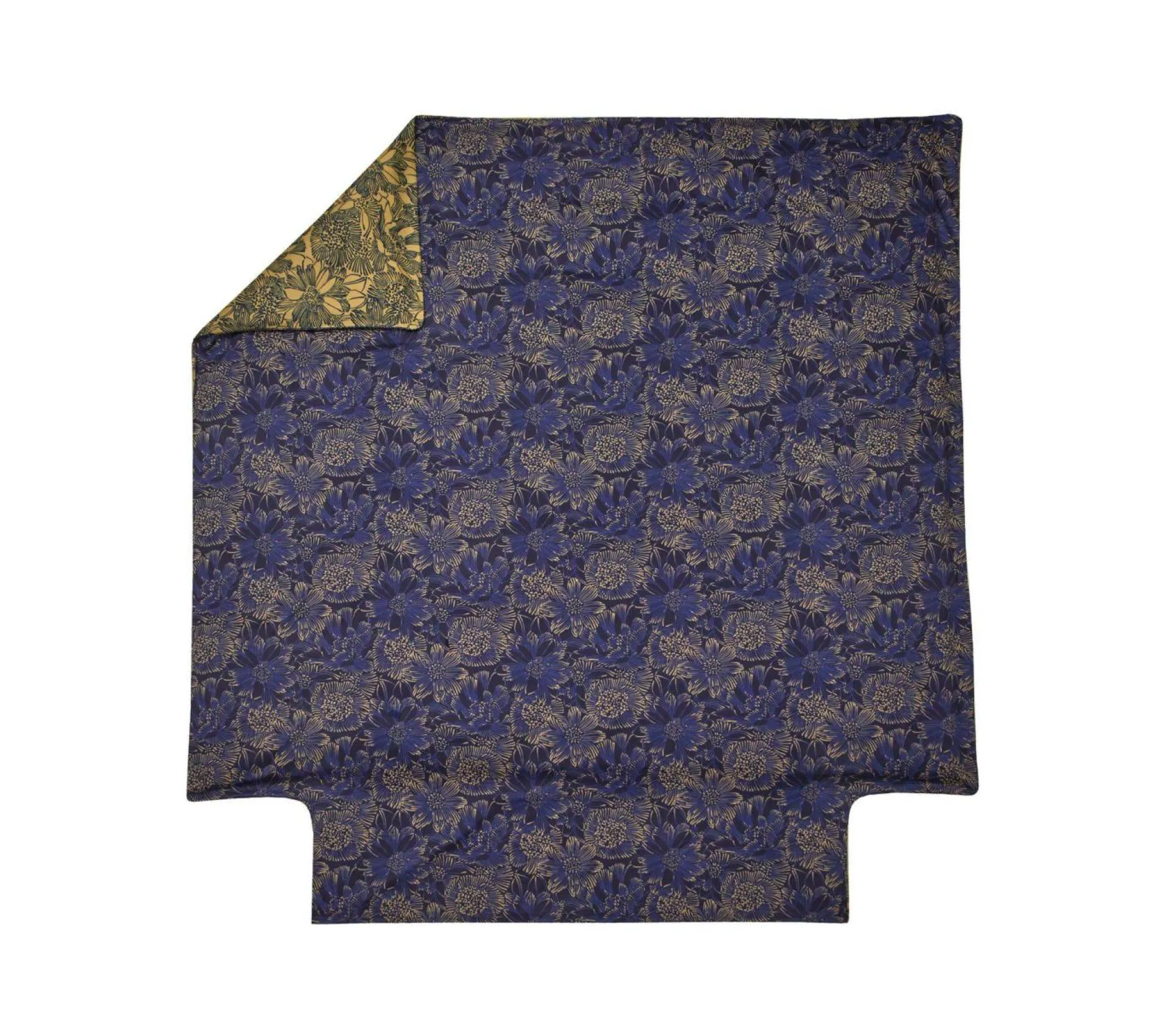 Housses De Couette>Camif BLANC DES VOSGES Housse de couette satin Elixir - - 140 x 200 cm Indigo