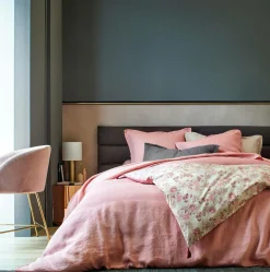 Housses De Couette>Camif BLANC DES VOSGES Housse de couette 100% lin lavé, Louxor - - 260 x 240 cm Bois de rose