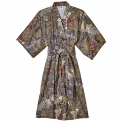 Peignoirs>Camif BLANC DES VOSGES Kimono satin de coton Jardins de Babylone - Taille M