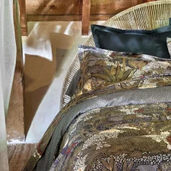 Taies D'Oreiller></noscript>Camif BLANC DES VOSGES Taie de traversin satin de coton Jardins de Babylone