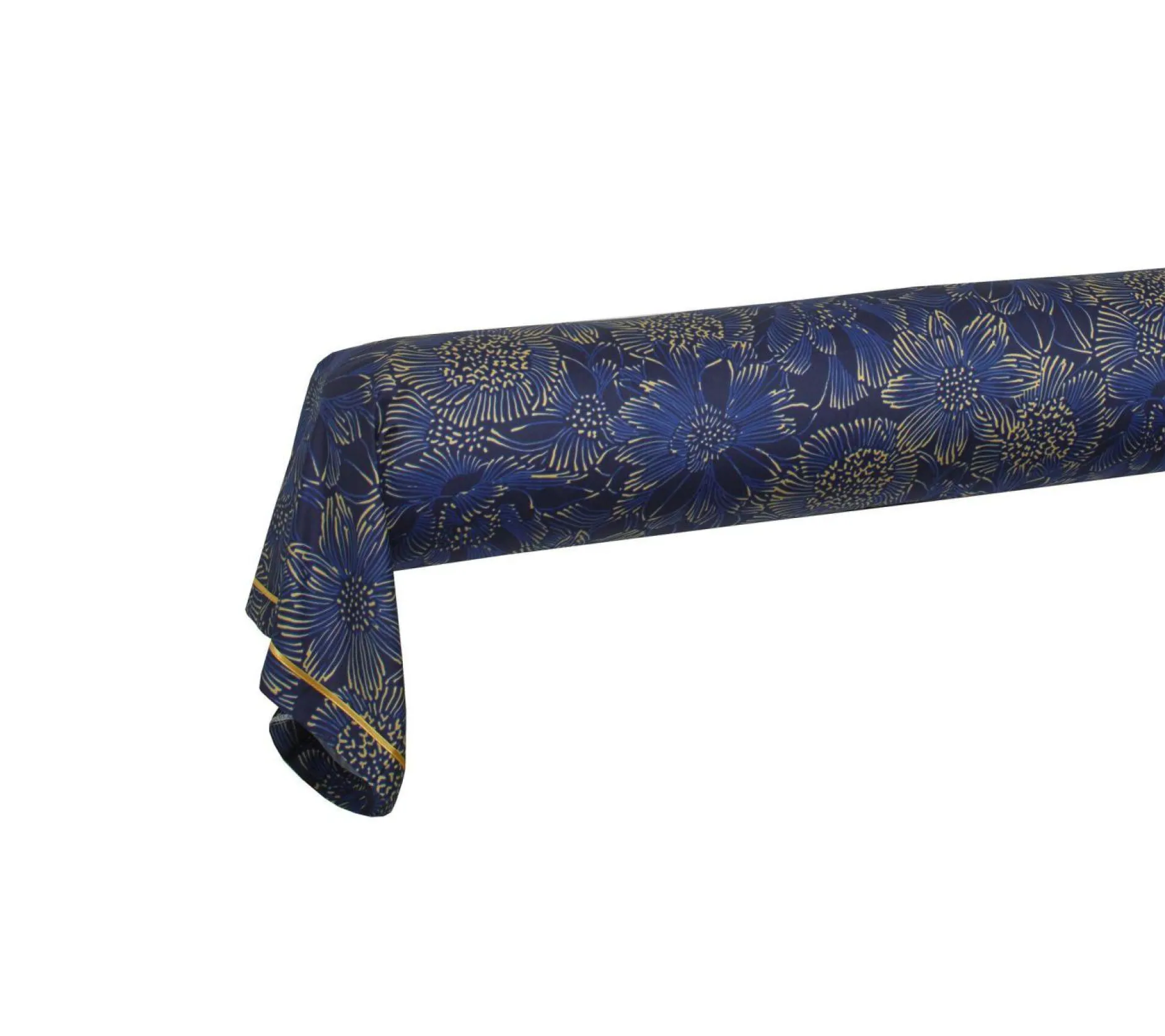 Taies D'Oreiller>Camif BLANC DES VOSGES Taie de traversin satin Elixir - - 90 x 190 cm Indigo
