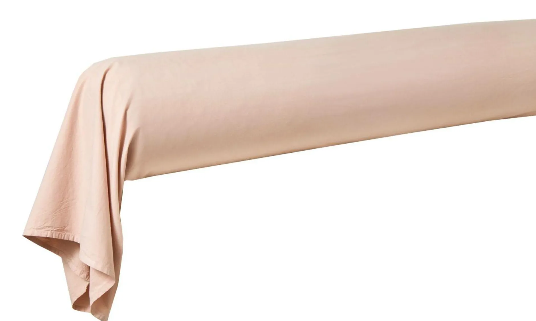 Taies D'Oreiller>Camif BLANC DES VOSGES Taie de traversin percale lavée Bohème - - Taie de traversin 45 x 230 cm Nacre