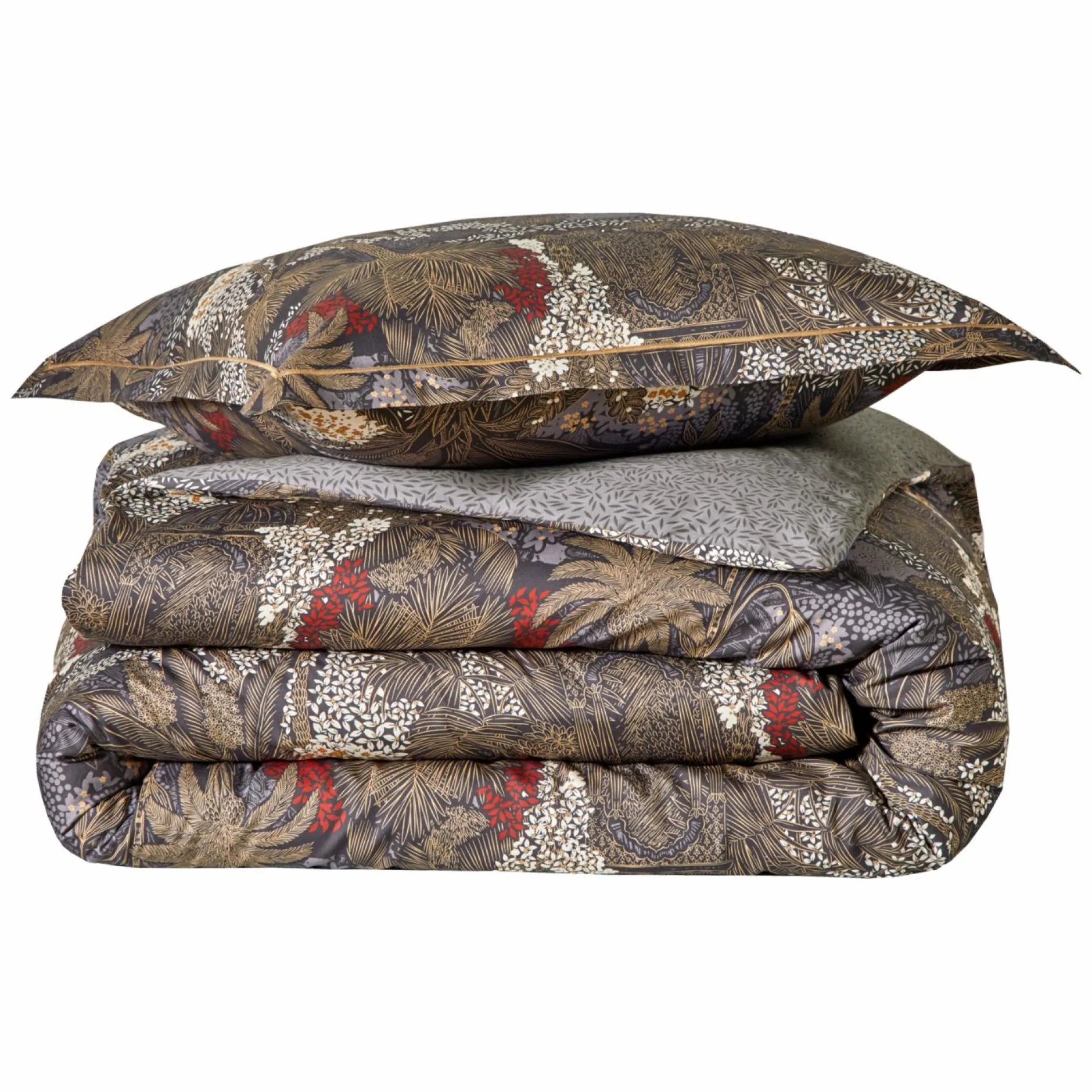 Taies D'Oreiller>Camif BLANC DES VOSGES Taie d'oreiller satin de coton Jardins de Babylone - 50 x 75 cm