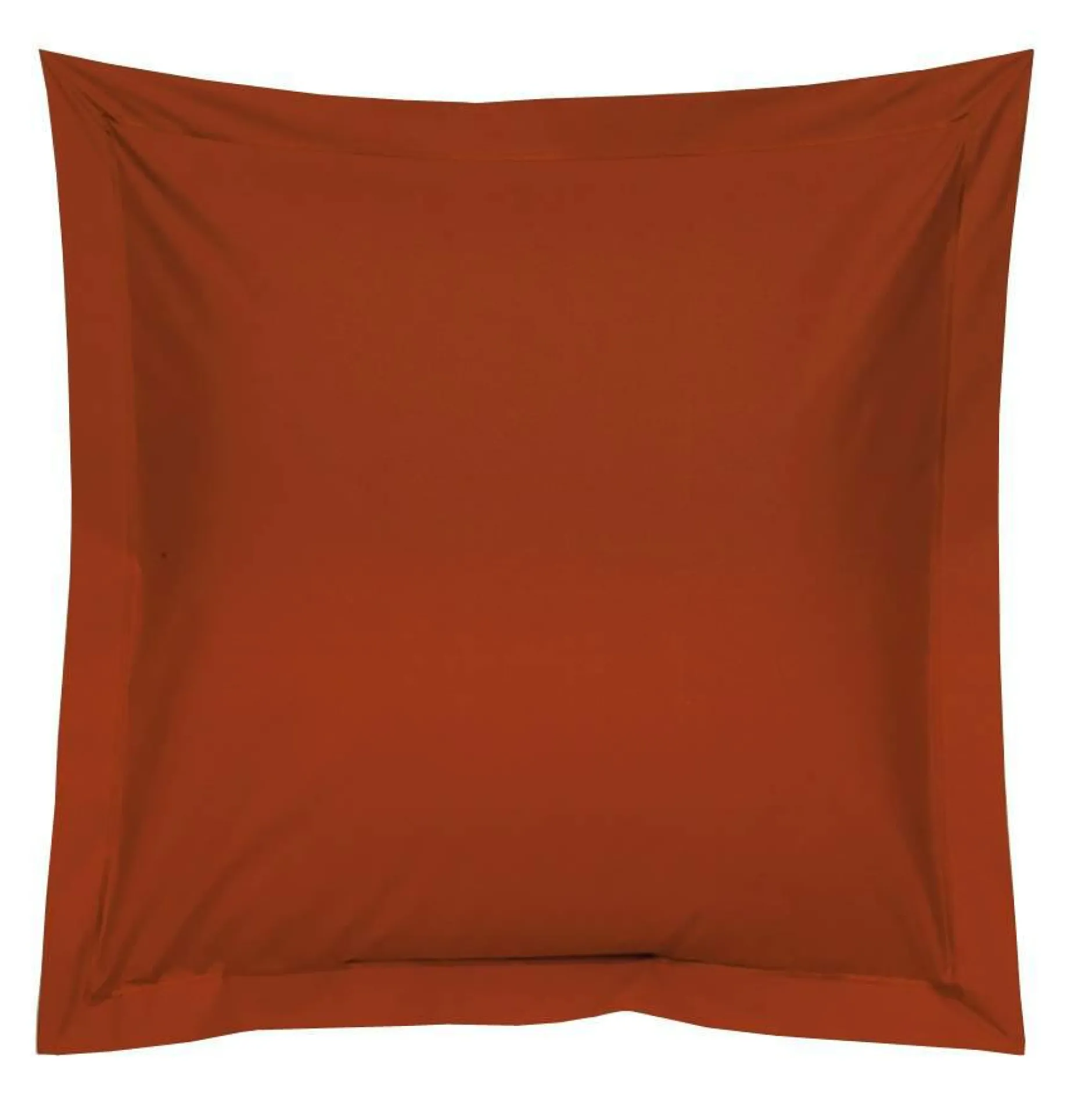 Taies D'Oreiller>Camif BLANC DES VOSGES Taie d'oreiller Percale Easy - - Taie d'oreiller 65 x 65 cm Terracotta