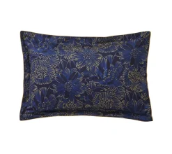 Taies D'Oreiller>Camif BLANC DES VOSGES Taie d'oreiller satin Elixir - - 50 x 75 cm Indigo