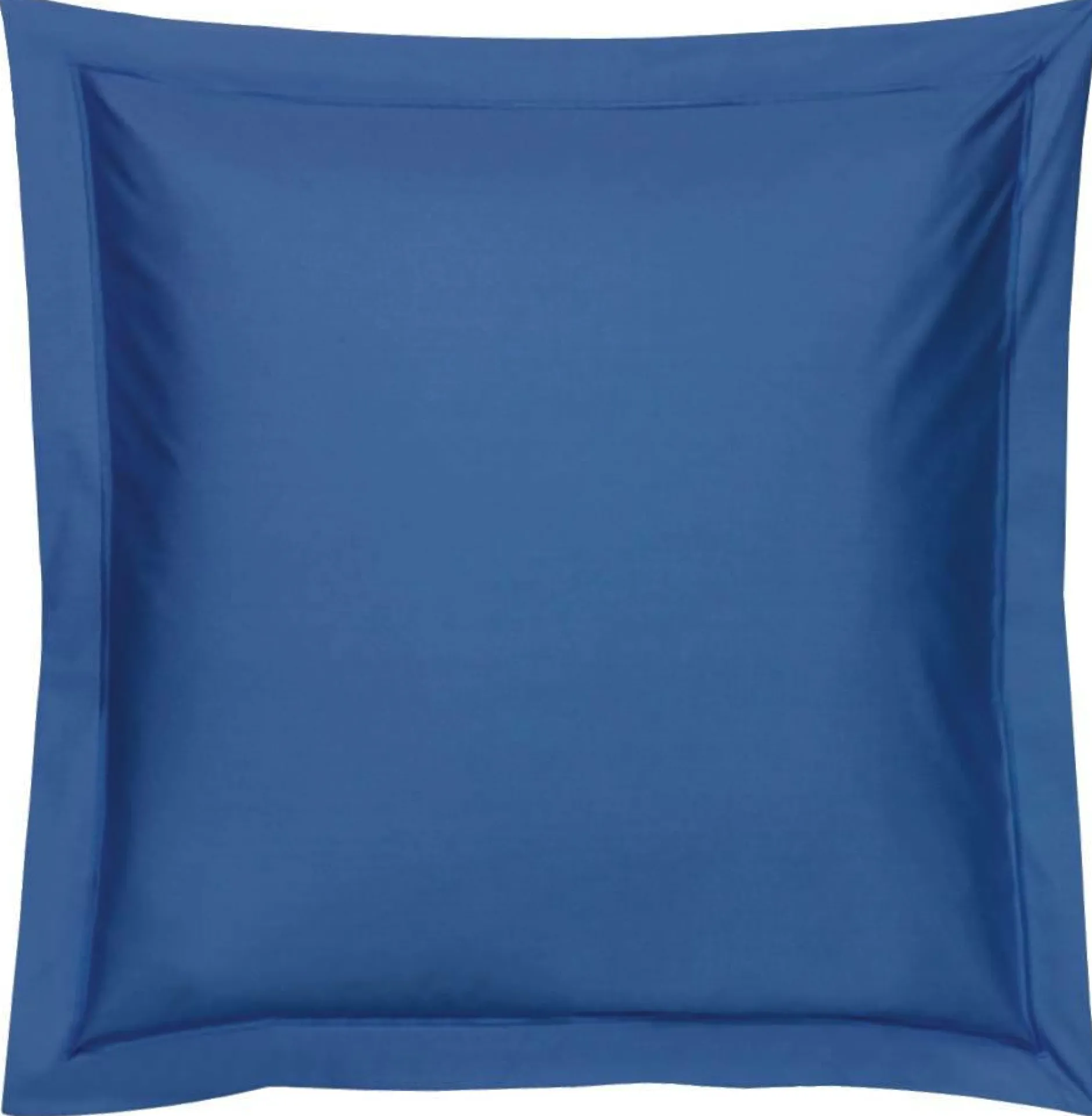 Taies D'Oreiller>Camif BLANC DES VOSGES Taie d'oreiller Percale Easy - - Taie d'oreiller 65 x 65 cm Bleu Royal