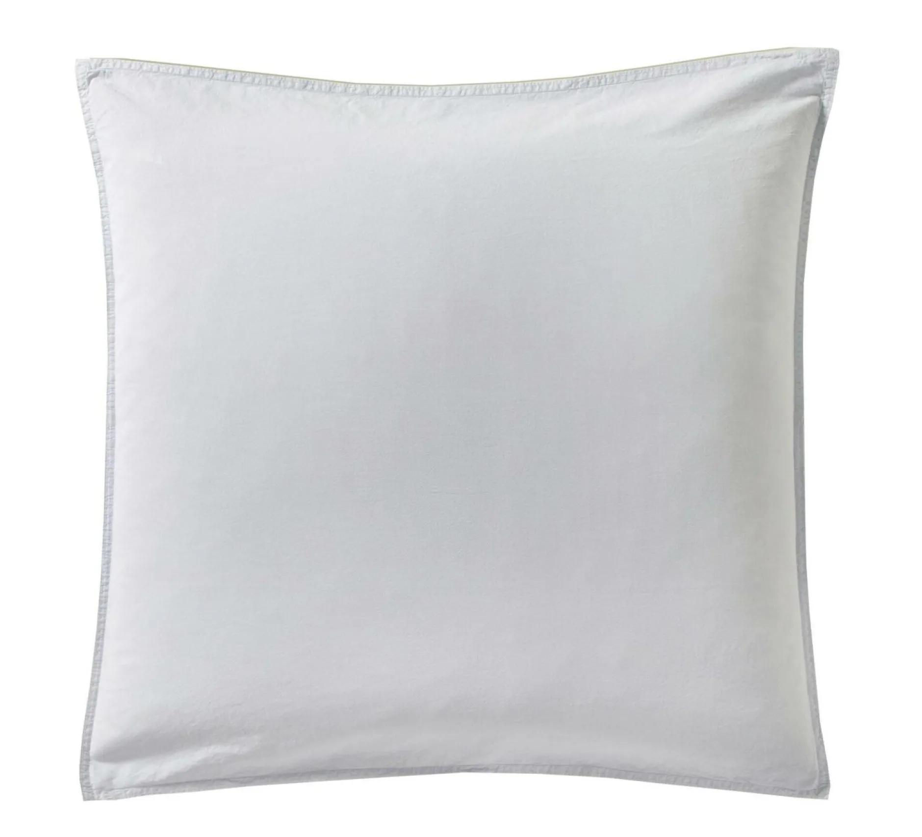 Taies D'Oreiller>Camif BLANC DES VOSGES Taie d'oreiller percale lavée Bohème - - Taie d'oreiller 65 x 65 cm Perle