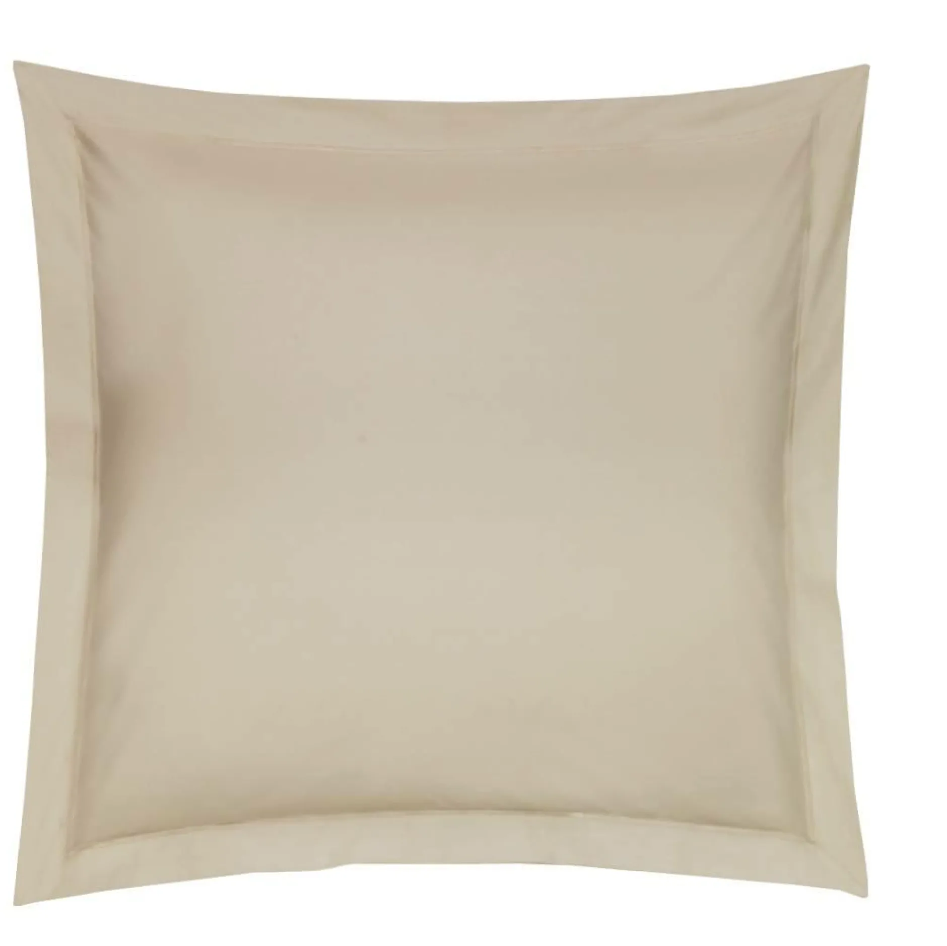 Taies D'Oreiller>Camif BLANC DES VOSGES Taie d'oreiller Percale Easy - - Taie d'oreiller 65 x 65 cm Chanvre