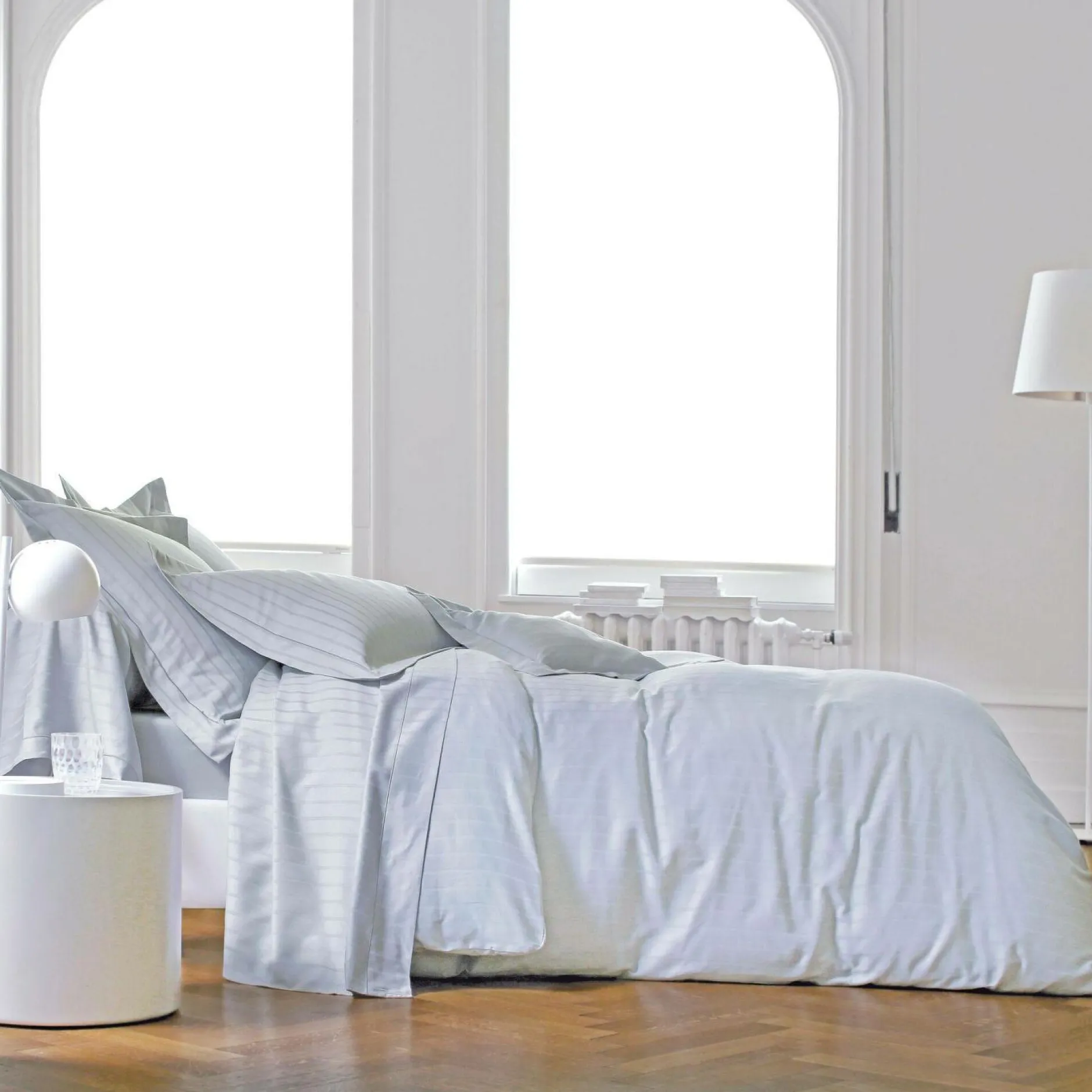 Taies D'Oreiller>Camif BLANC DES VOSGES Taie d'oreiller satin Divine - - Taie d'oreiller 65 x 65 cm Métal