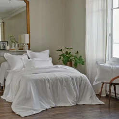 Taies D'Oreiller>Camif DES VOSGES Taie d'oreiller satin Divine - - Taie d'oreiller 50 x 73 cm Blanc