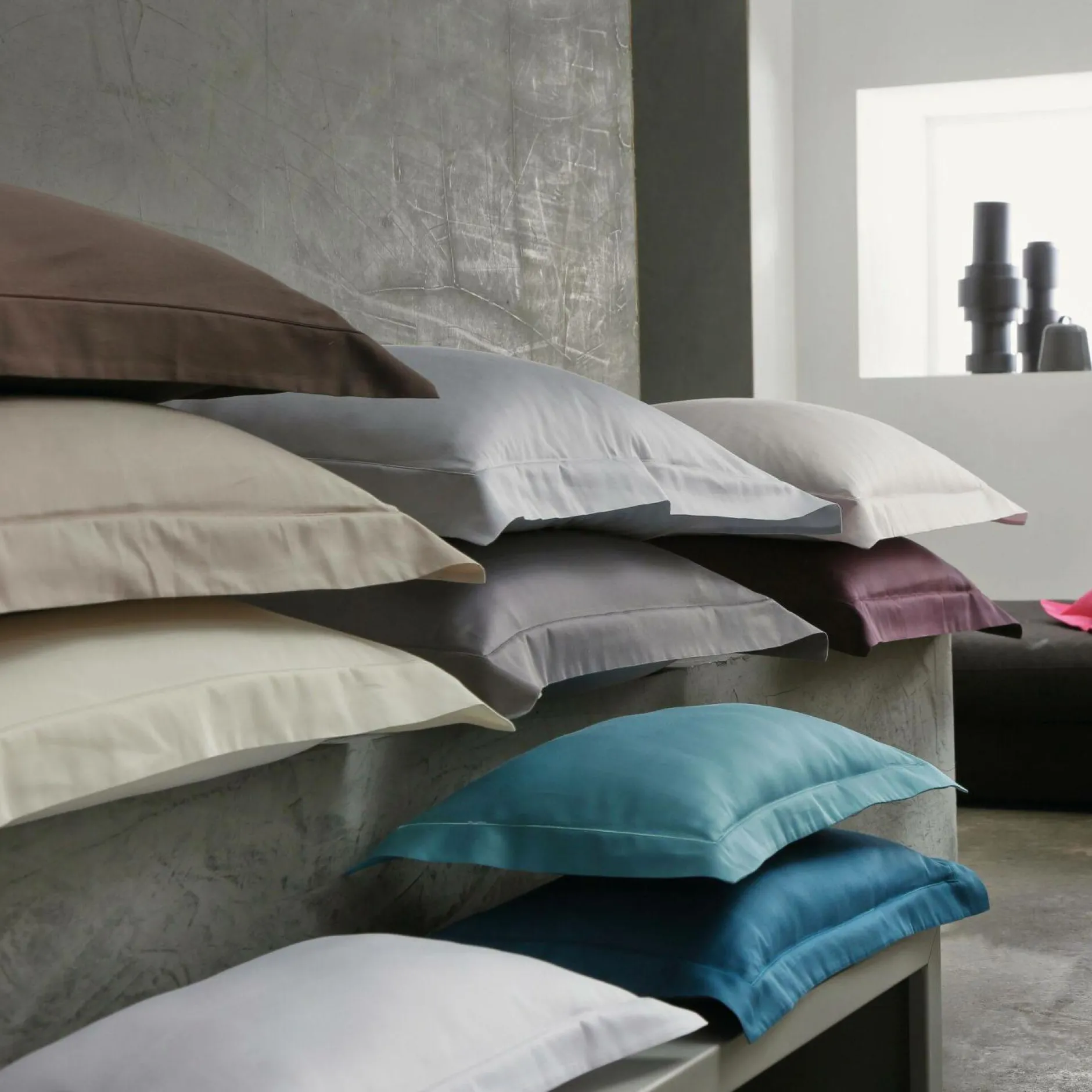 Taies D'Oreiller>Camif DES VOSGES Taie d'oreiller Satin - - Taie d'oreiller 50 x 73 cm Blanc