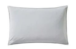 Taies D'Oreiller>Camif BLANC DES VOSGES Taie d'oreiller percale lavée Bohème - - Taie d'oreiller 50 x 75 cm Perle