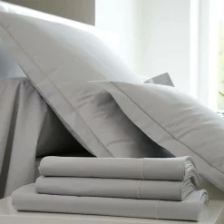 Taies D'Oreiller>Camif BLANC DES VOSGES Taie d'oreiller Coton - - Taie d'oreiller 50 x 73 cm Perle