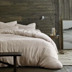 Taies D'Oreiller>Camif BLANC DES VOSGES Taie gaze de coton Cosy - - Taie d'oreiller 65 x 65 cm Désert