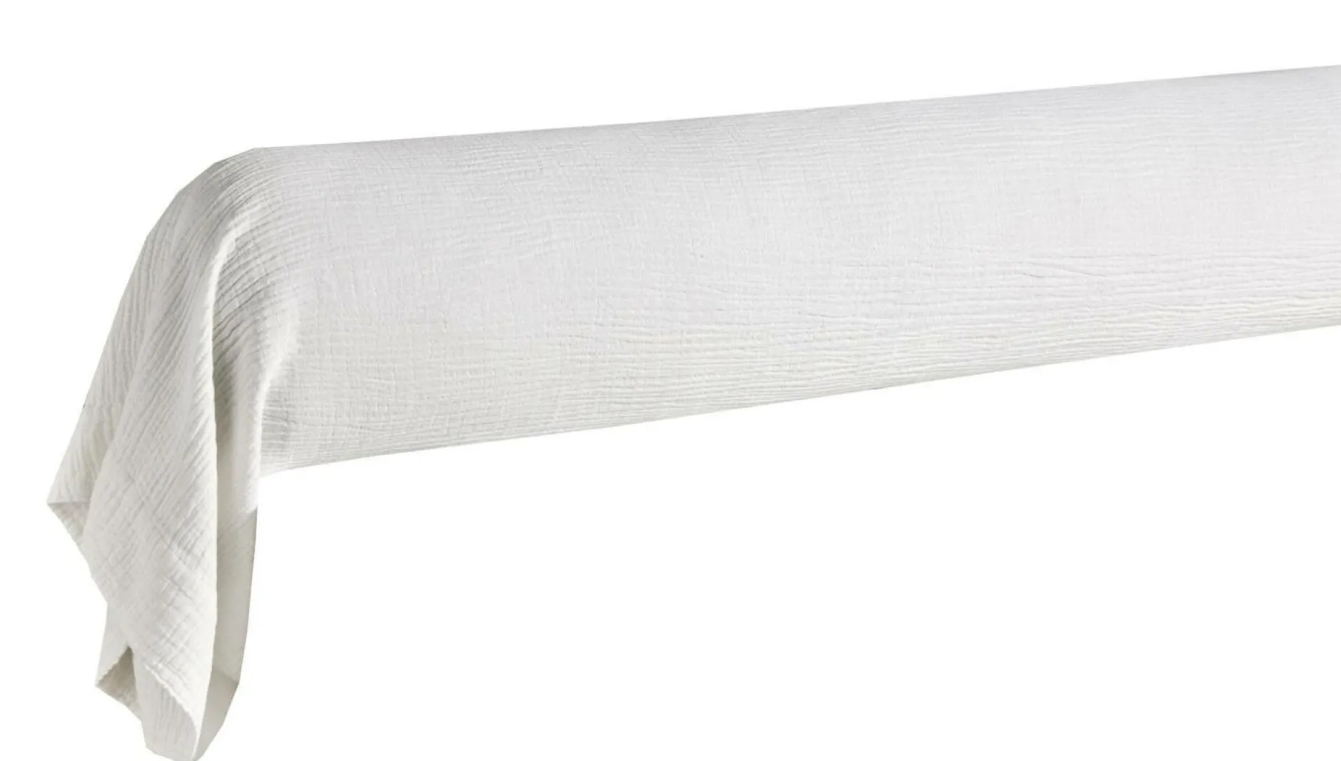 Taies D'Oreiller>Camif BLANC DES VOSGES Taie gaze de coton Cosy - - Taie de traversin 45 x 190 cm Craie
