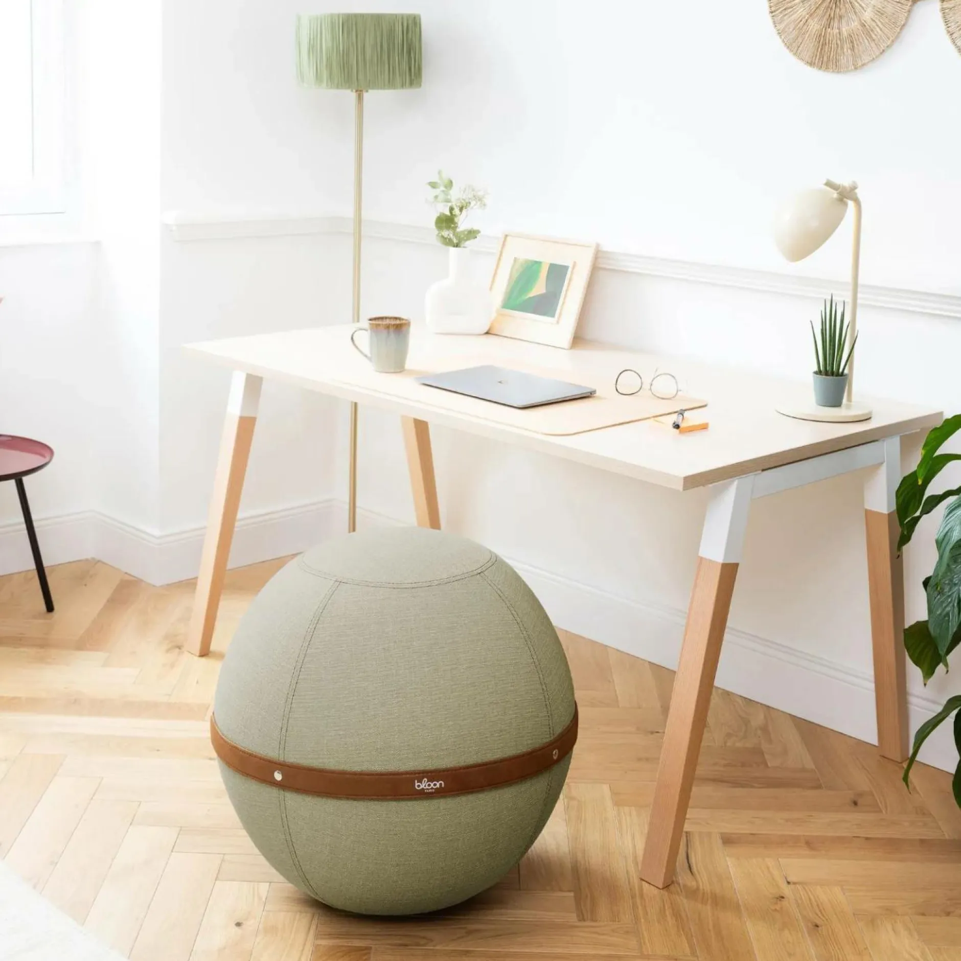 Chaises De Bureau>Camif BLOON PARIS Siège ballon dynamique tissu chiné - - Taille XL Vert Pistache