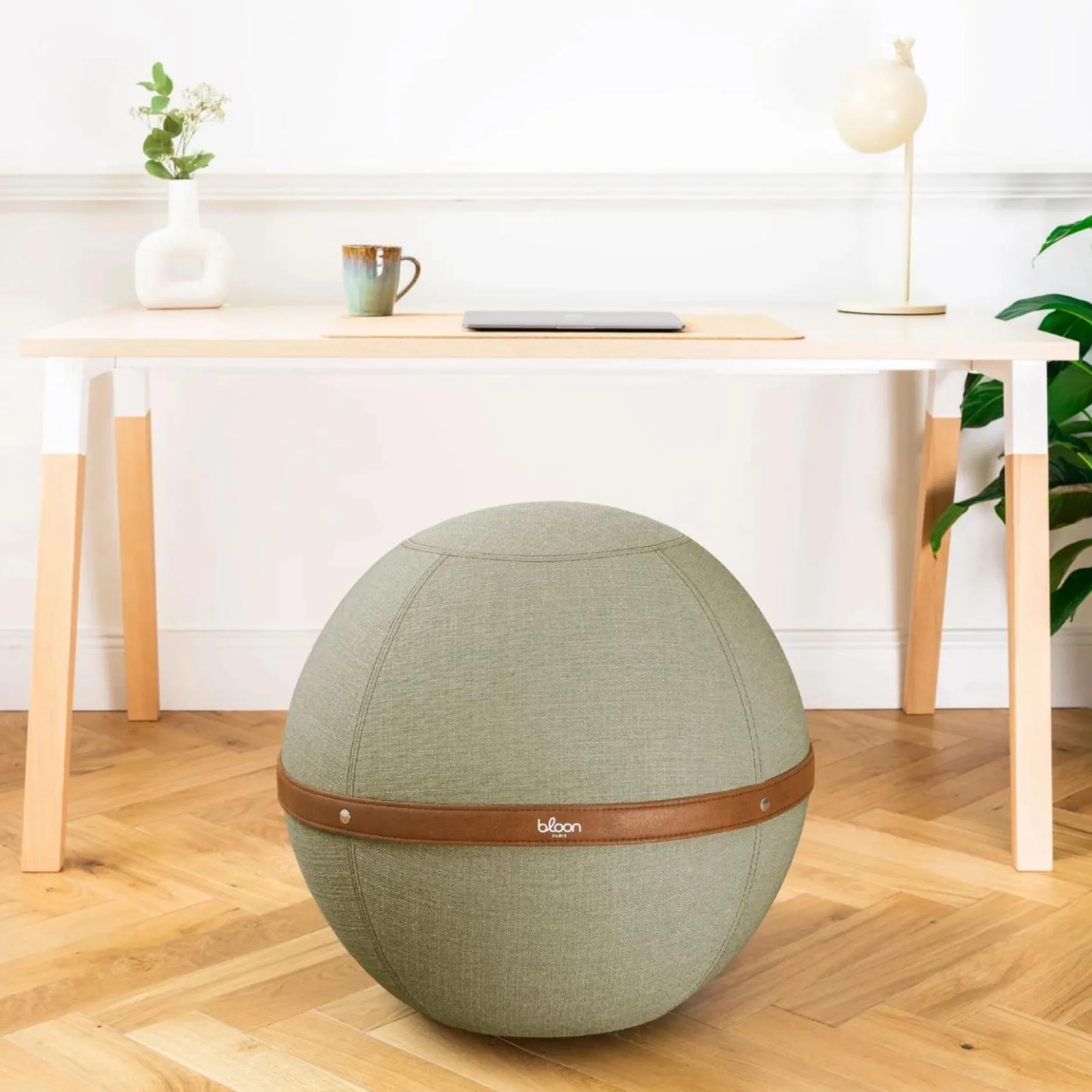 Chaises De Bureau>Camif BLOON PARIS Siège ballon dynamique tissu chiné - - Taille XL Vert Pistache