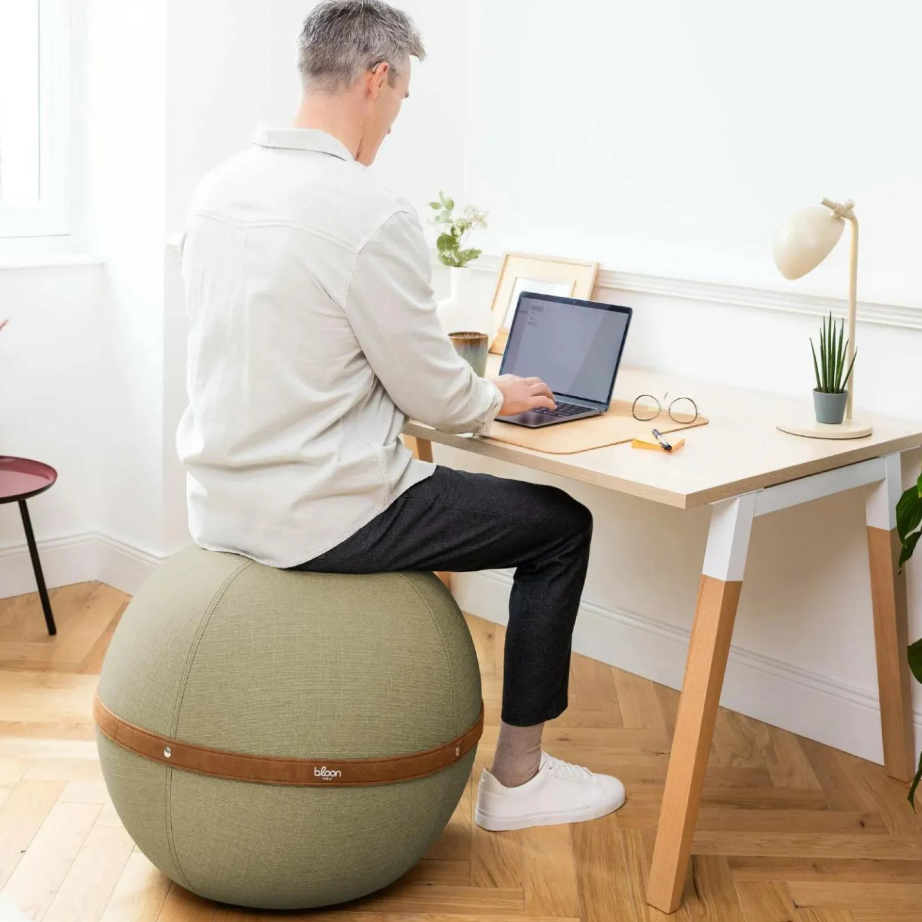 Chaises De Bureau>Camif BLOON PARIS Siège ballon dynamique tissu chiné - - Taille XL Vert Pistache