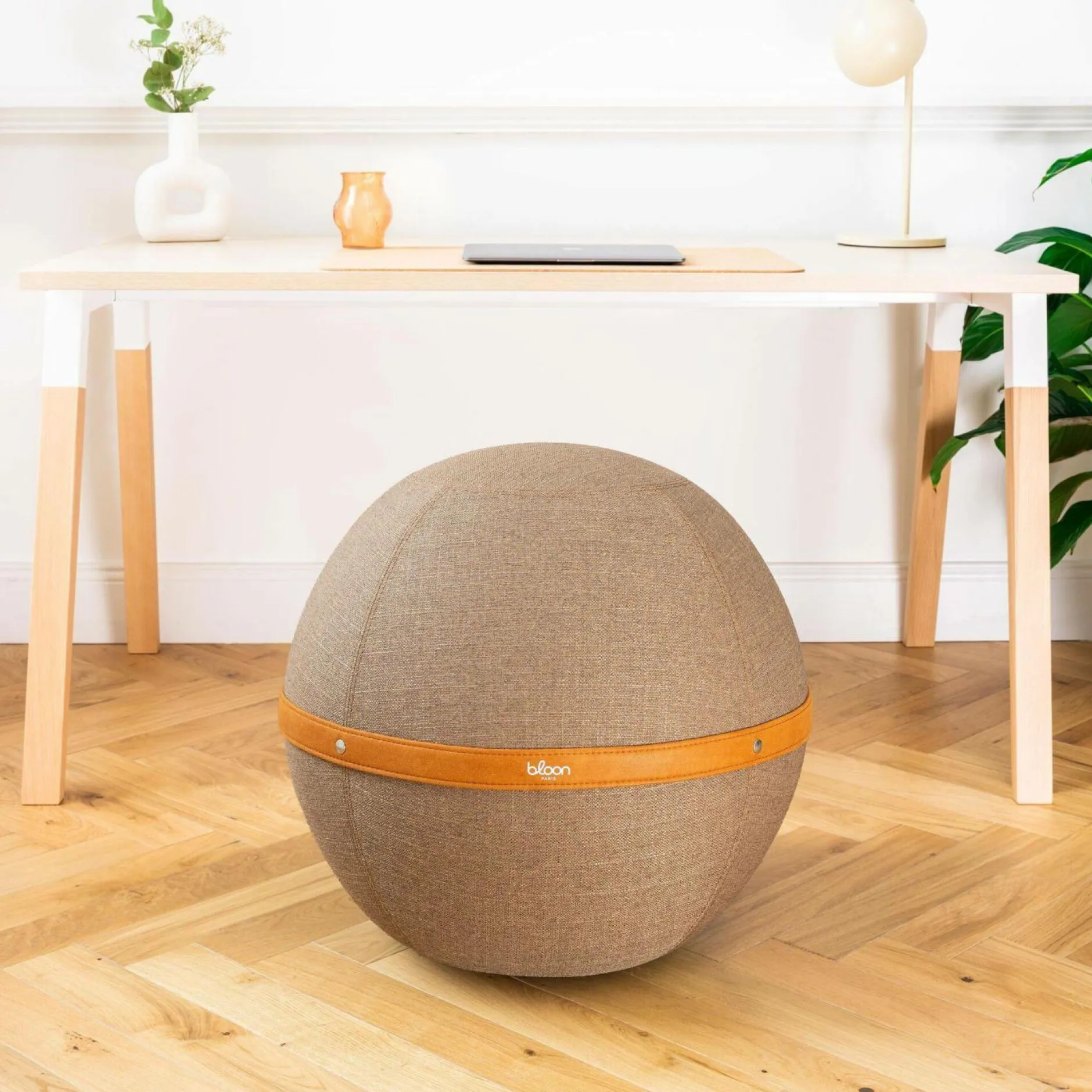 Chaises De Bureau>Camif BLOON PARIS Siège ballon dynamique tissu chiné - - Taille XL Marron