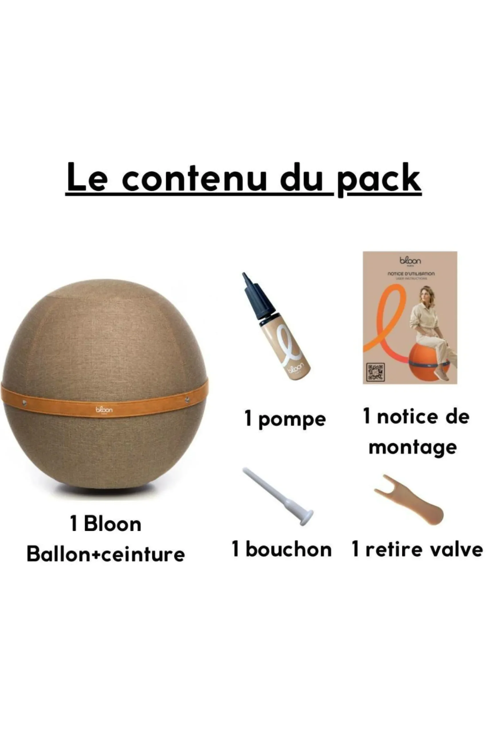 Chaises De Bureau>Camif BLOON PARIS Siège ballon dynamique bouclette - - Taille XL Sable