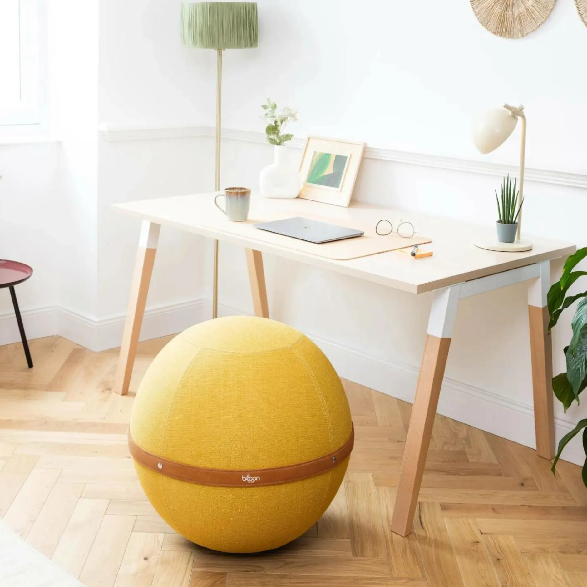 Chaises De Bureau>Camif BLOON PARIS Siège ballon dynamique tissu chiné - - Taille XL Jaune