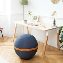 Chaises De Bureau>Camif BLOON PARIS Siège ballon dynamique tissu chiné - - Taille XL Bleu Océan