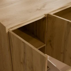 Buffets>Camif Buffet 4 portes 1 tiroir décor bois Gustavo - Chêne naturel
