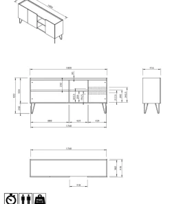 Buffets></noscript>Camif Buffet 3 portes Nina - Blanc