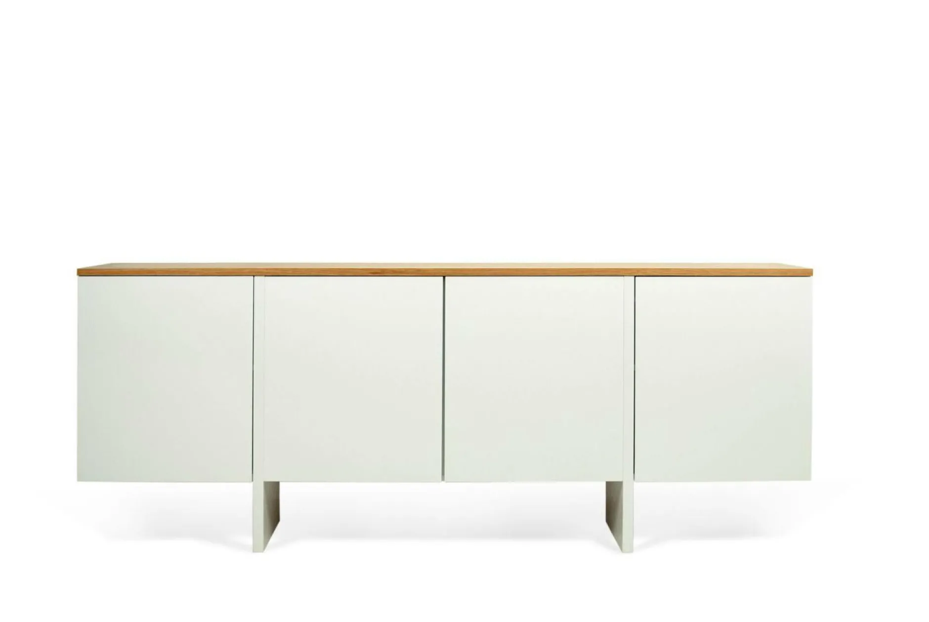 Buffets>Camif Buffet 4 portes Toby - Chêne/Blanc