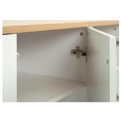 Buffets>Camif Buffet 4 portes Toby - Chêne/Blanc