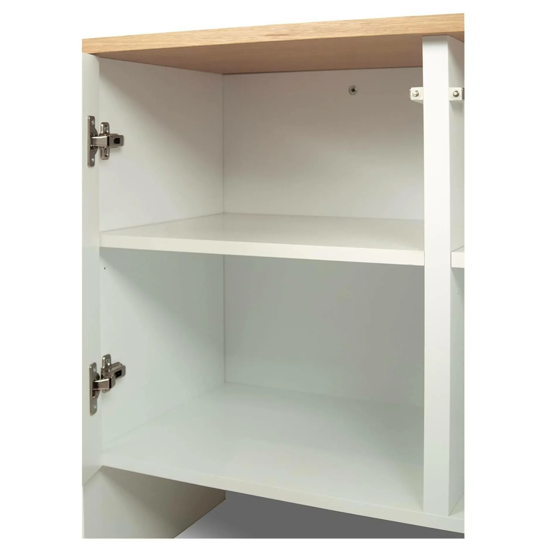 Buffets>Camif Buffet 4 portes Toby - Chêne/Blanc