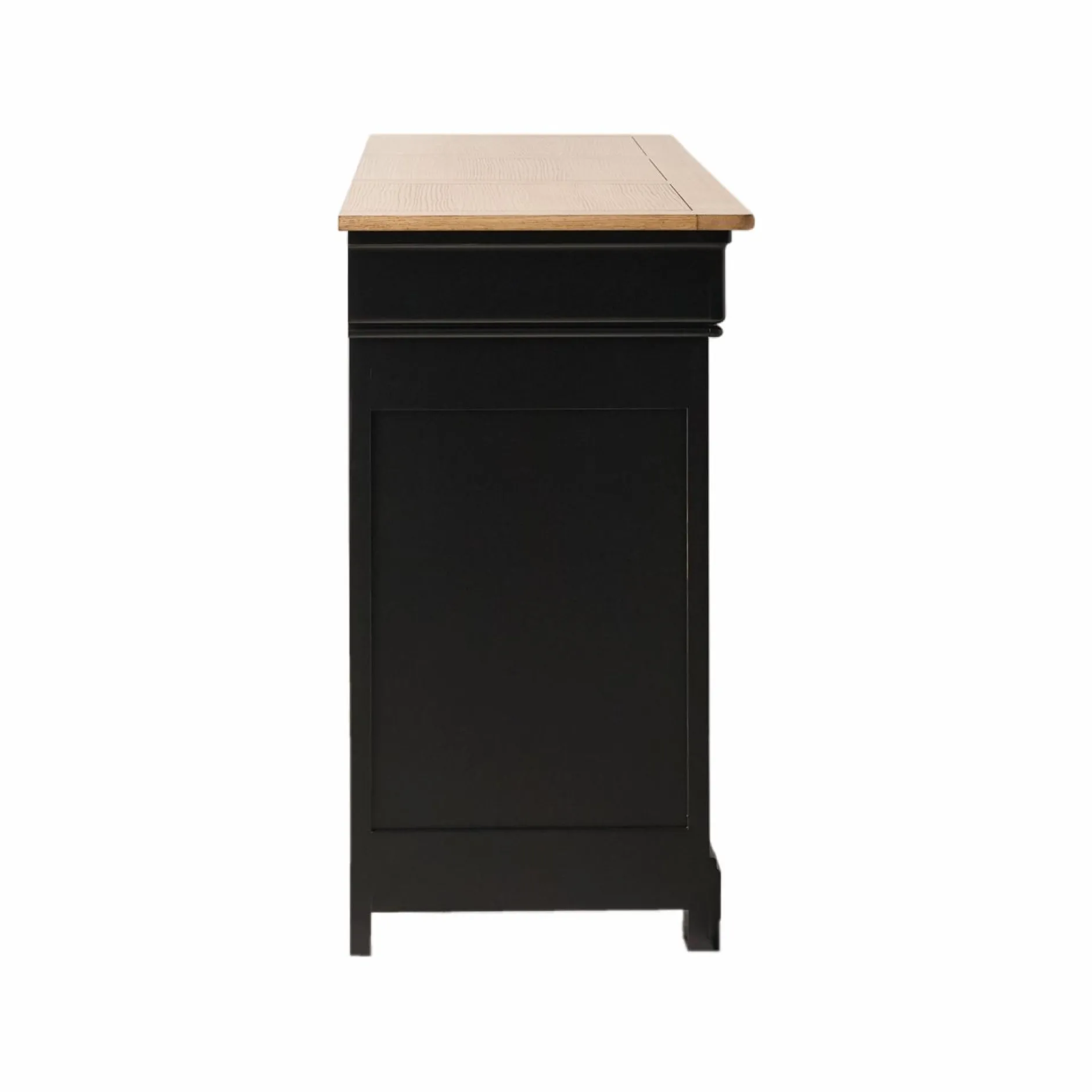 Buffets>Camif Buffet bois massif 3 portes 3 tiroirs Embellie - Noir