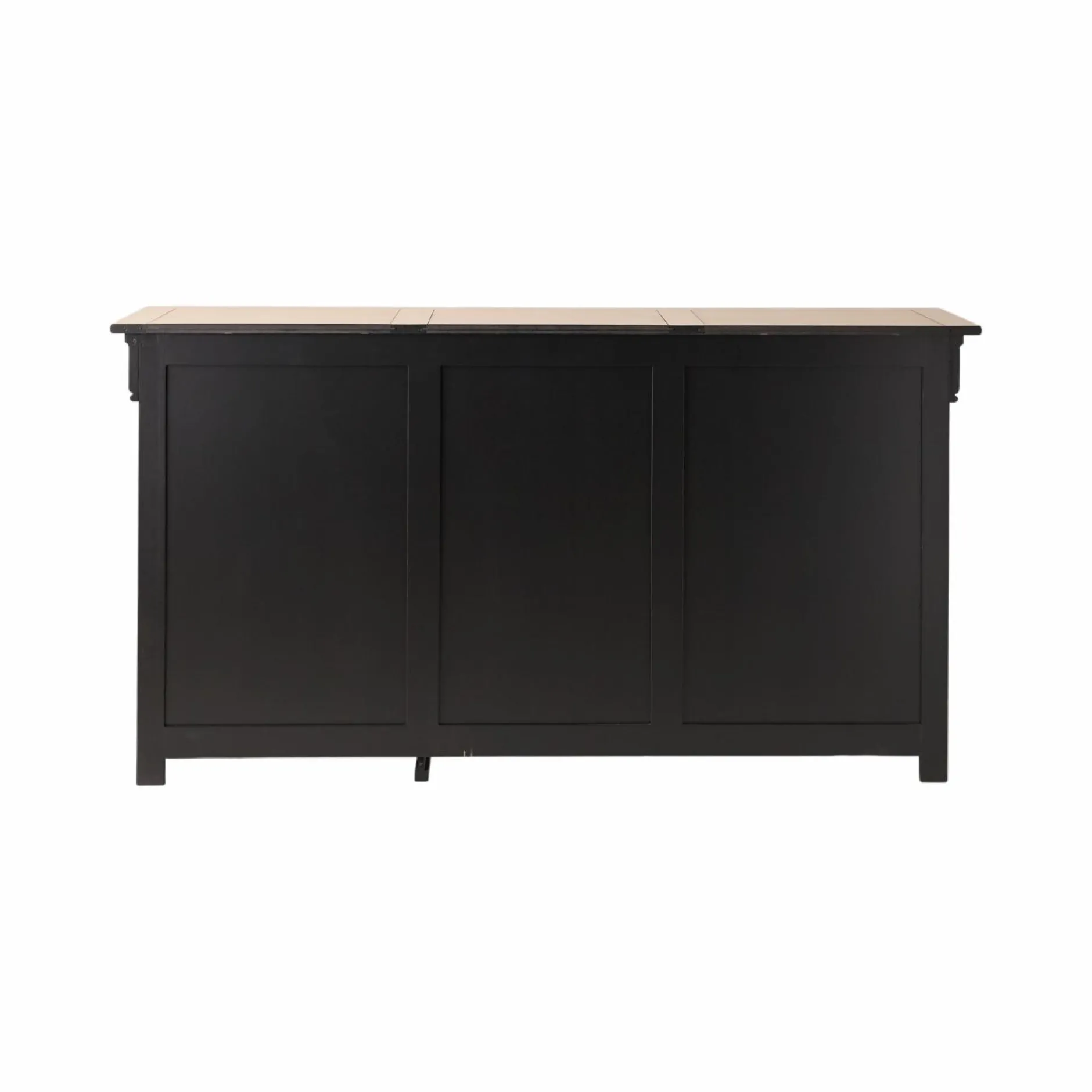 Buffets>Camif Buffet bois massif 3 portes 3 tiroirs Embellie - Noir
