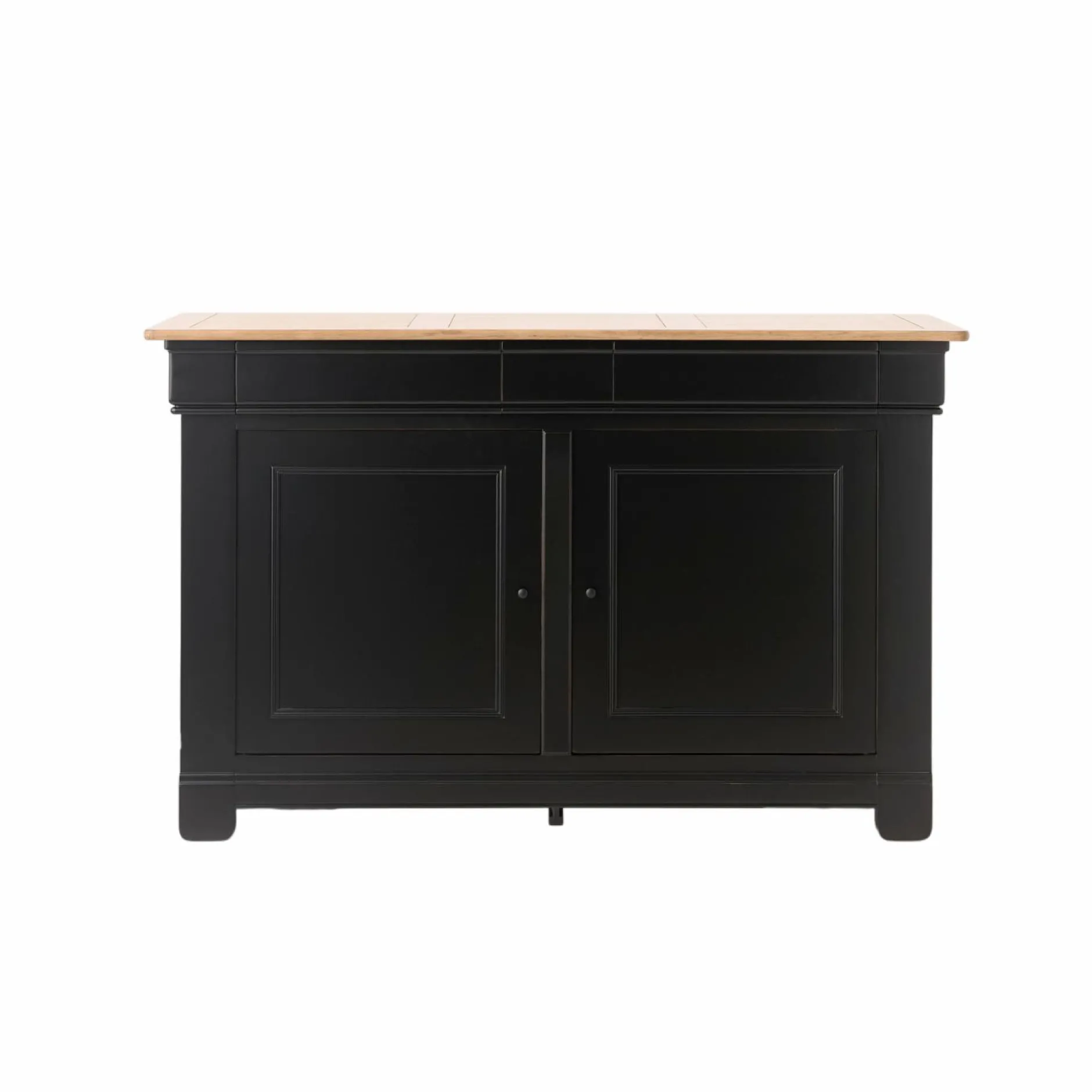 Buffets>Camif Buffet bois massif 2 portes 3 tiroirs Embellie - Noir