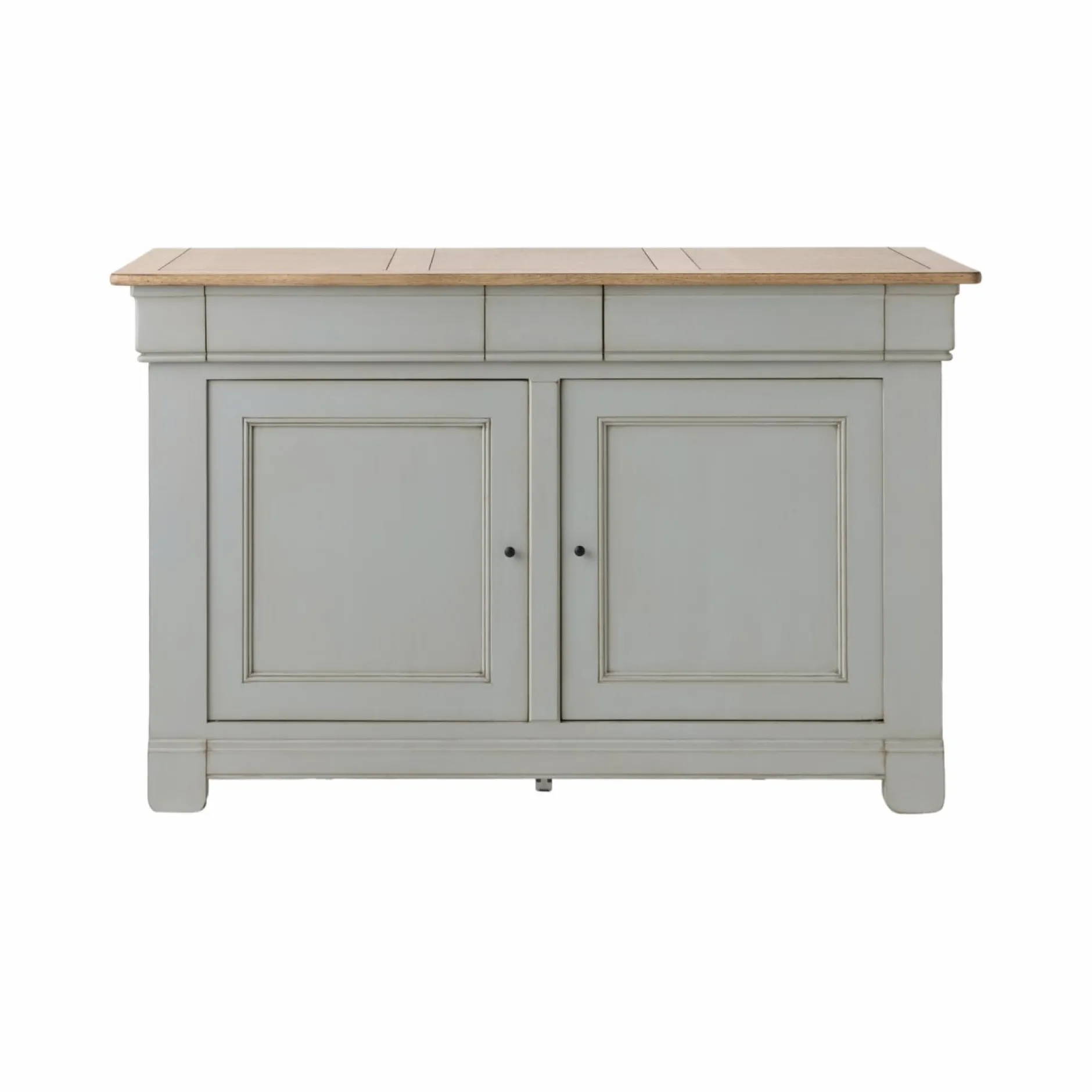 Buffets>Camif Buffet bois massif 2 portes 3 tiroirs Embellie - Gris