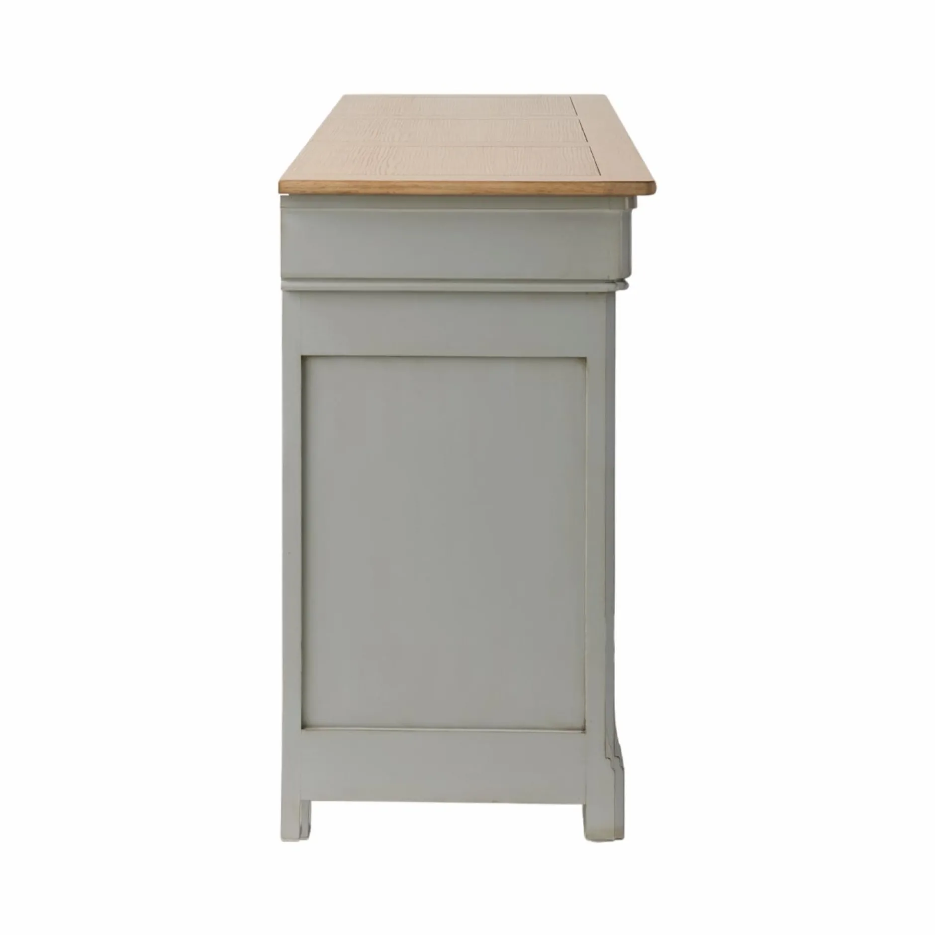 Buffets>Camif Buffet bois massif 2 portes 3 tiroirs Embellie - Gris