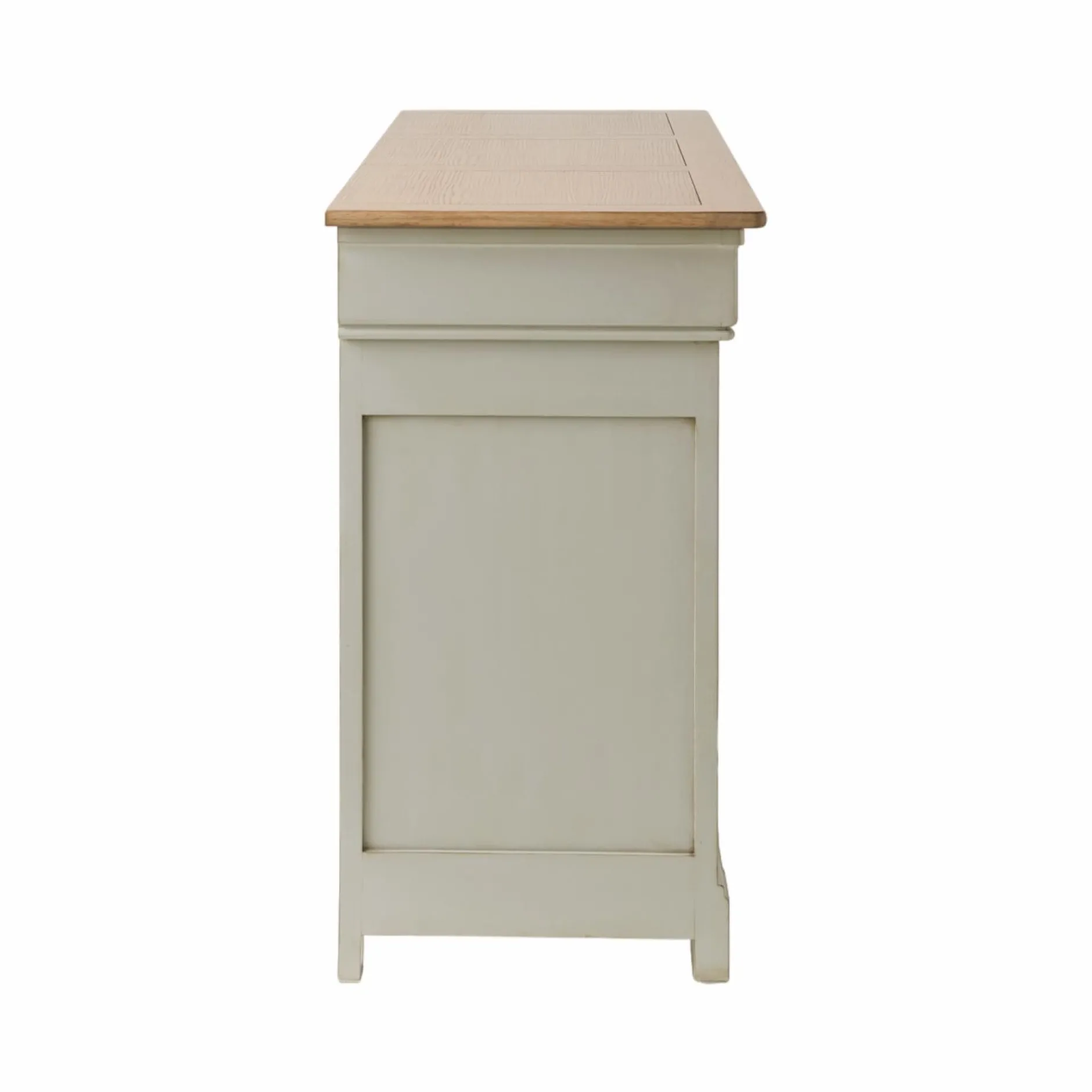 Buffets>Camif Buffet bois massif 2 portes 3 tiroirs Embellie - Grège